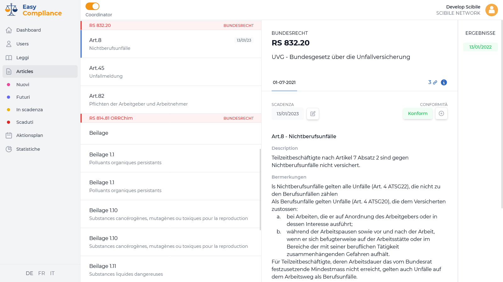 Inbox user interface